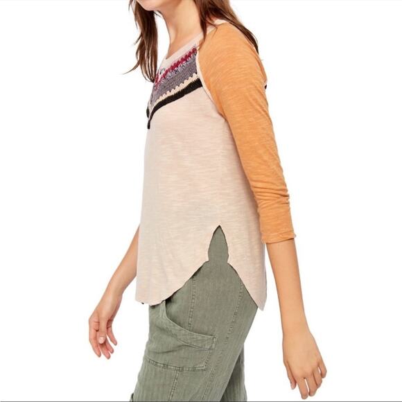 Free People Spring Bound Crochet Detail Top XS - Picture 2 of 11